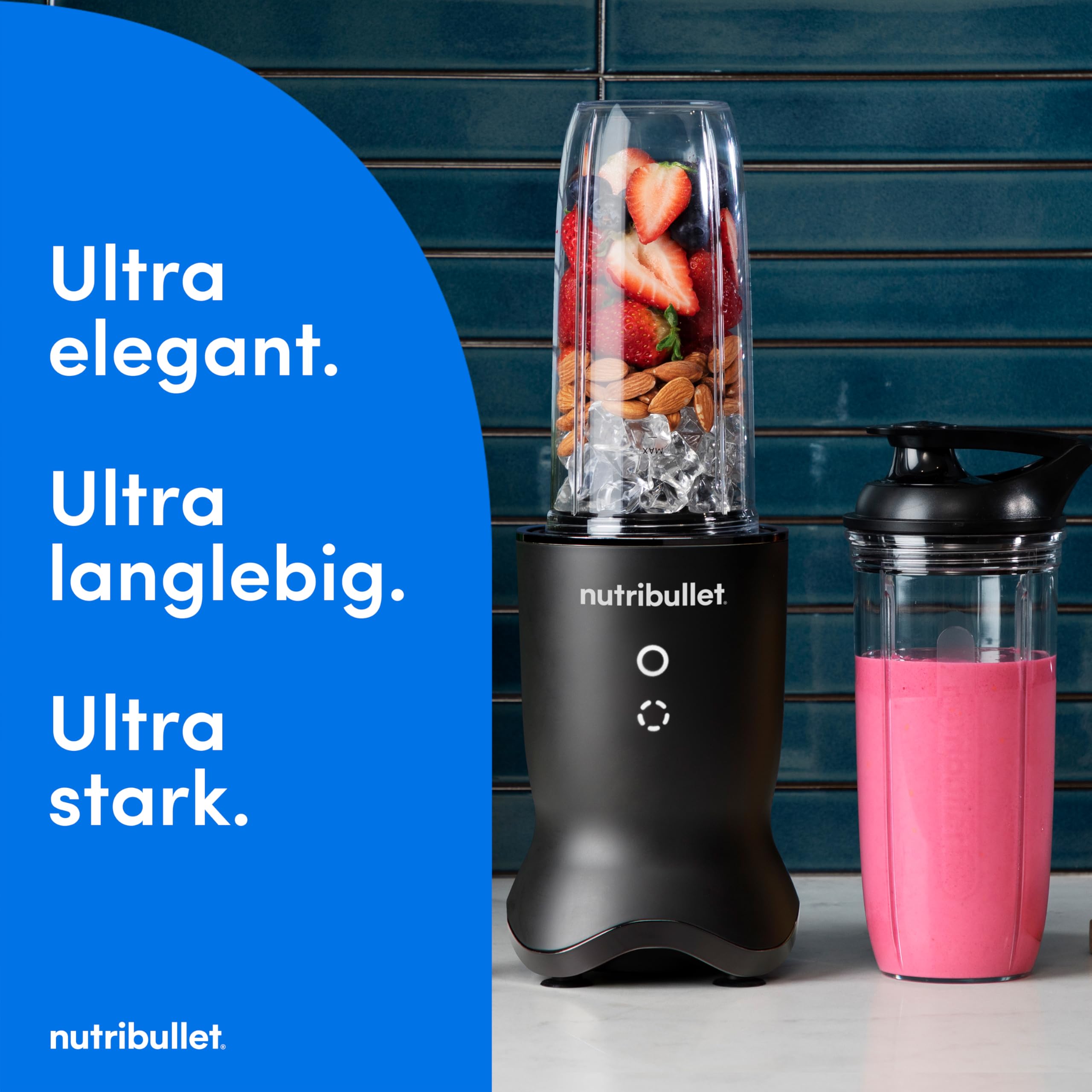 nutribullet-ultra-nb1206mb-mixer-1200w-grau-mit-to-go-becher image 2