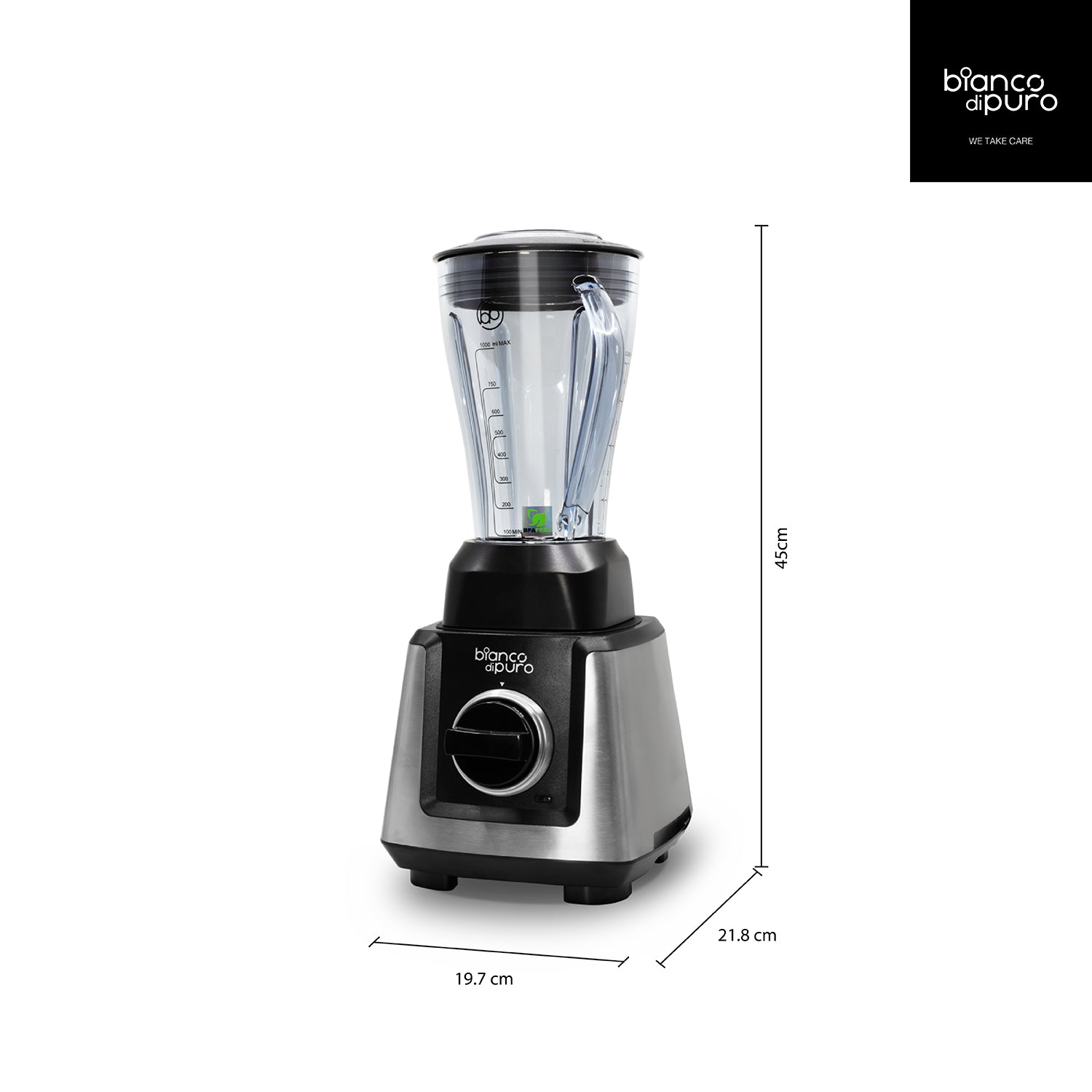 bianco-di-puro-primo-u-1-0-l-hochleistungsmixer-schwarz image 6