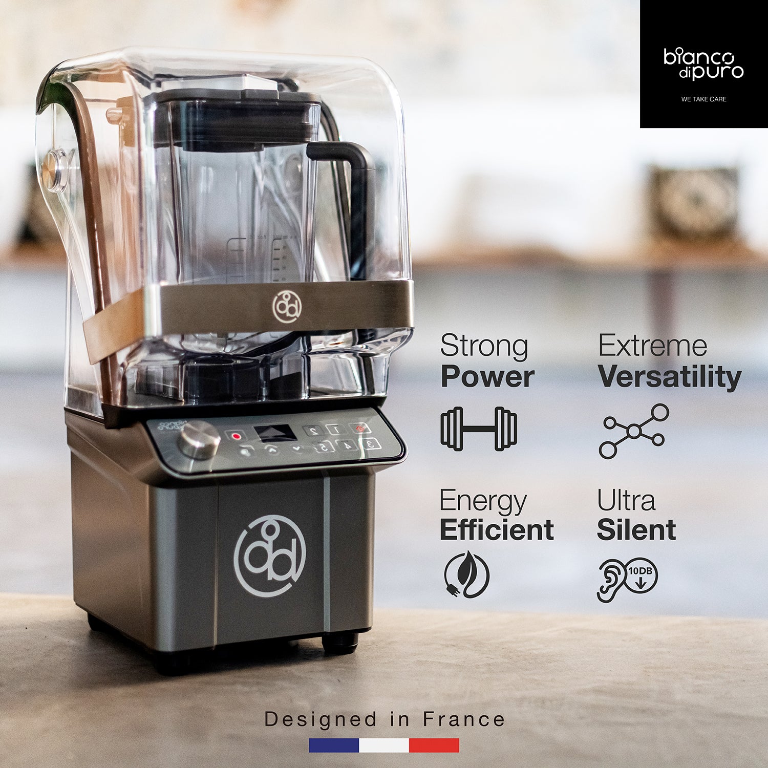 bianco-di-puro-gusto-alpha-hochleistungsmixer-mit-soundcover image 2